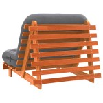 vidaXL Canapea futon cu saltea, maro, 100x206x11 cm, lemn masiv de pin vidaXL Canapea futon cu saltea, maro, 100x206x11 cm, lemn masiv de pin