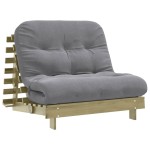 vidaXL Canapea futon cu saltea, 100x206x11 cm, lemn de pin tratat vidaXL Canapea futon cu saltea, 100x206x11 cm, lemn de pin tratat