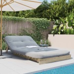 vidaXL Canapea futon cu saltea, 100x206x11 cm, lemn de pin tratat vidaXL Canapea futon cu saltea, 100x206x11 cm, lemn de pin tratat