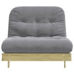 vidaXL Canapea futon cu saltea, 100x206x11 cm, lemn de pin tratat vidaXL Canapea futon cu saltea, 100x206x11 cm, lemn de pin tratat