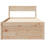 vidaXL Cadru de pat fără saltea, 75x190 cm, lemn masiv de pin