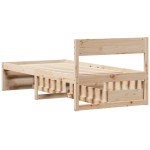 vidaXL Cadru de pat fără saltea, 75x190 cm, lemn masiv de pin