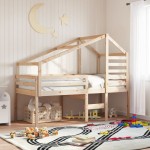 vidaXL Acoperiș Pat Copii 188x97x113 cm Lemn Mass Pin vidaXL Acoperiș Pat Copii 188x97x113 cm Lemn Mass Pin