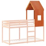 vidaXL Acoperiș Pat Copii, maro, 60x89x134,5 cm Lemn Mass Pin vidaXL Acoperiș Pat Copii, maro, 60x89x134,5 cm Lemn Mass Pin