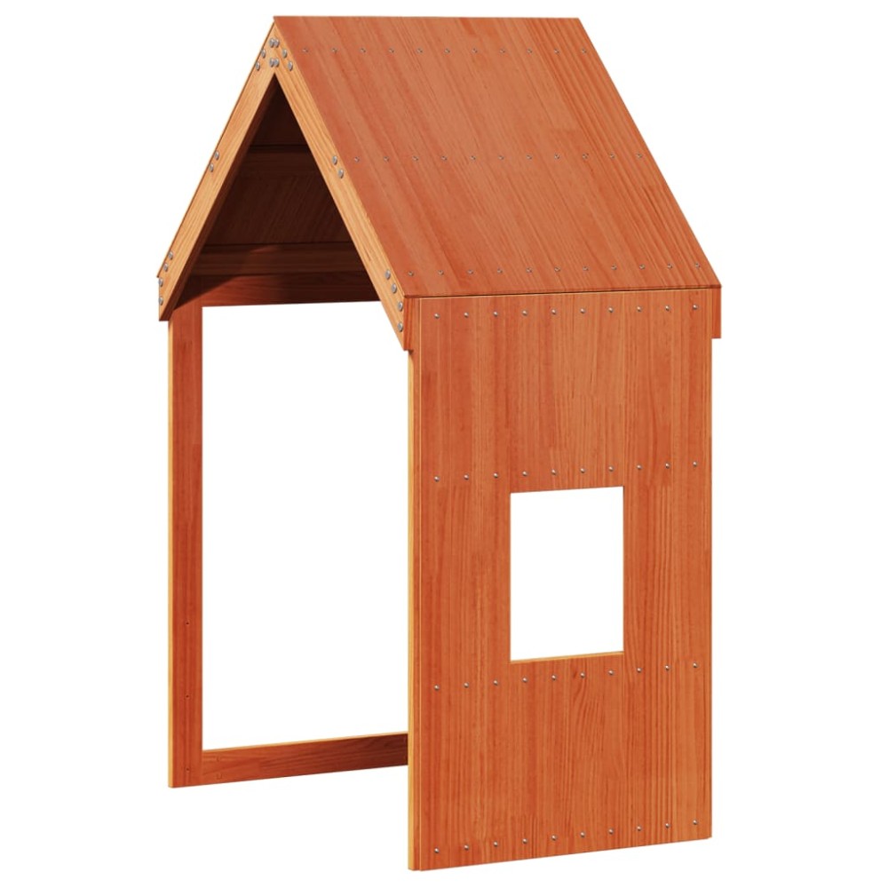 vidaXL Acoperiș Pat Copii, maro, 60x99x139,5 cm Lemn Mass Pin
