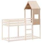 vidaXL Acoperiș Pat Copii 55x99x139,5 cm Lemn Mass Pin vidaXL Acoperiș Pat Copii 55x99x139,5 cm Lemn Mass Pin