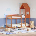 vidaXL Acoperiș Pat Copii, maro, 55x99x139,5 cm Lemn Mass Pin vidaXL Acoperiș Pat Copii, maro, 55x99x139,5 cm Lemn Mass Pin