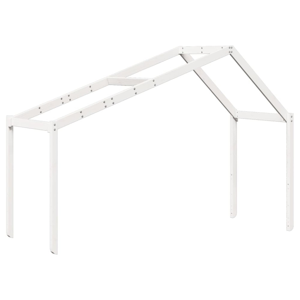 vidaXL Acoperiș Pat Copii, alb, 213x95,5x144,5 cm Lemn Mass Pin