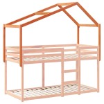 vidaXL Acoperiș Pat Copii, maro, 213x95,5x144,5 cm Lemn Mass Pin