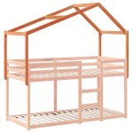 vidaXL Acoperiș Pat Copii, maro, 213x85,5x144,5 cm Lemn Mass Pin