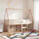 vidaXL Acoperiș pat de copii, 209x85,5x88 cm, lemn masiv de pin