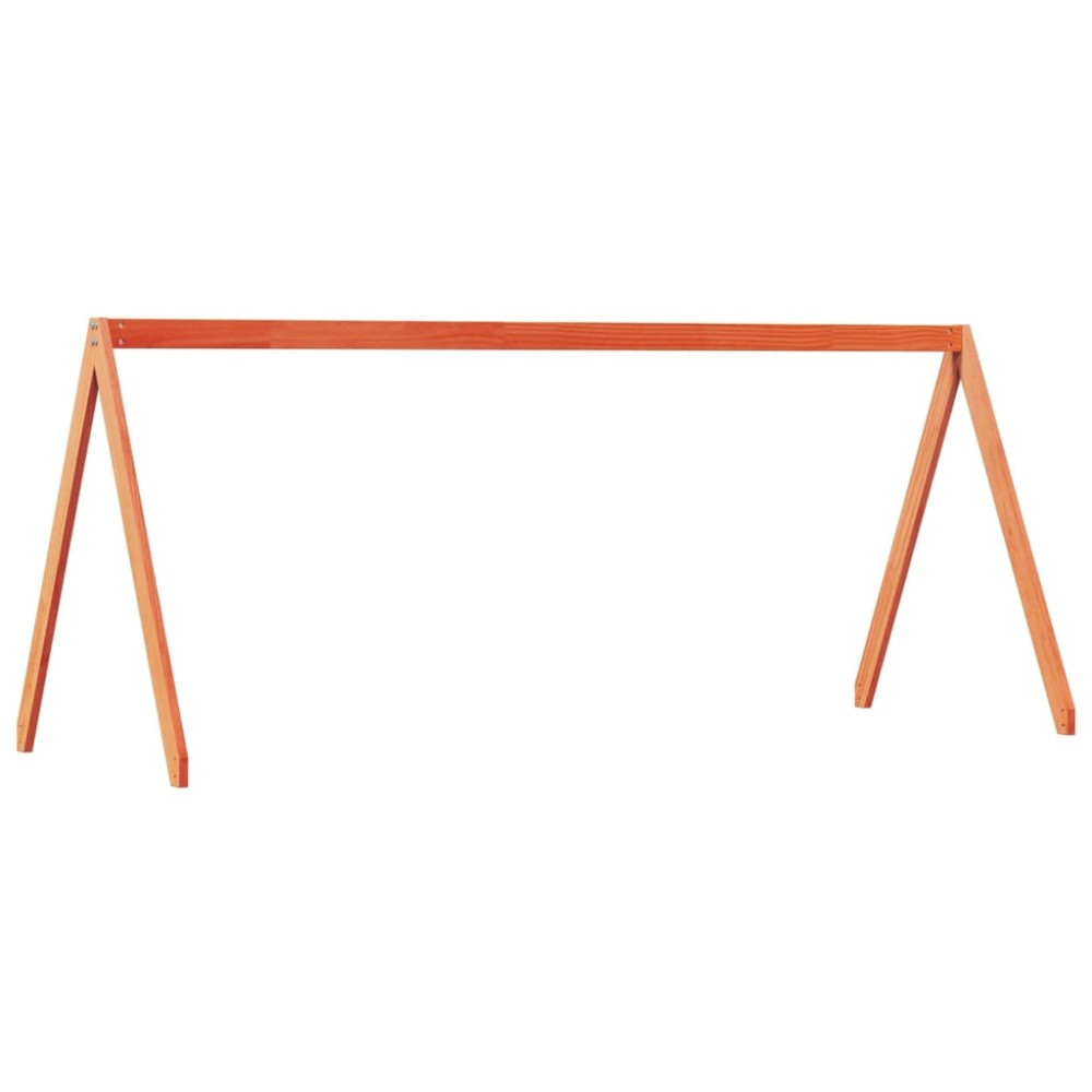 vidaXL Acoperiș pat de copii, maro, 209x85,5x88 cm, lemn masiv pin