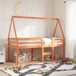 vidaXL Acoperiș pat de copii, maro, 209x85,5x88 cm, lemn masiv pin vidaXL Acoperiș pat de copii, maro, 209x85,5x88 cm, lemn masiv pin