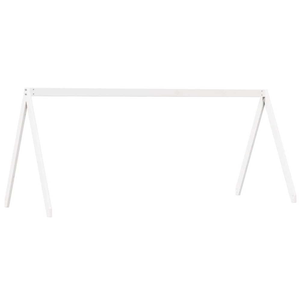 vidaXL Acoperiș Pat Copii, alb, 199x95,5x88 cm Lemn Mass Pin