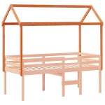 vidaXL Acoperiș Pat Copii, maro, 217x95,5x159 cm Lemn Mass Pin vidaXL Acoperiș Pat Copii, maro, 217x95,5x159 cm Lemn Mass Pin