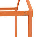 vidaXL Acoperiș pat de copii, maro, 217x85,5x154 cm, lemn masiv pin