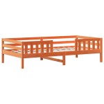 vidaXL Pat de zi fără saltea, maro ceruit, 90x200 cm, lemn masiv pin vidaXL Pat de zi fără saltea, maro ceruit, 90x200 cm, lemn masiv pin