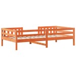 vidaXL Pat de zi fără saltea, maro ceruit, 90x200 cm, lemn masiv pin vidaXL Pat de zi fără saltea, maro ceruit, 90x200 cm, lemn masiv pin