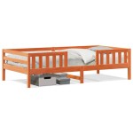 vidaXL Cadru de pat fără saltea maro ceruit 80x200 cm lemn masiv pin