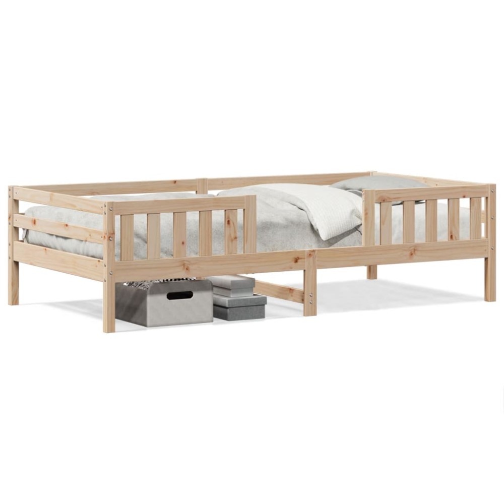 vidaXL Cadru de pat fără saltea, 75x190 cm, lemn masiv de pin