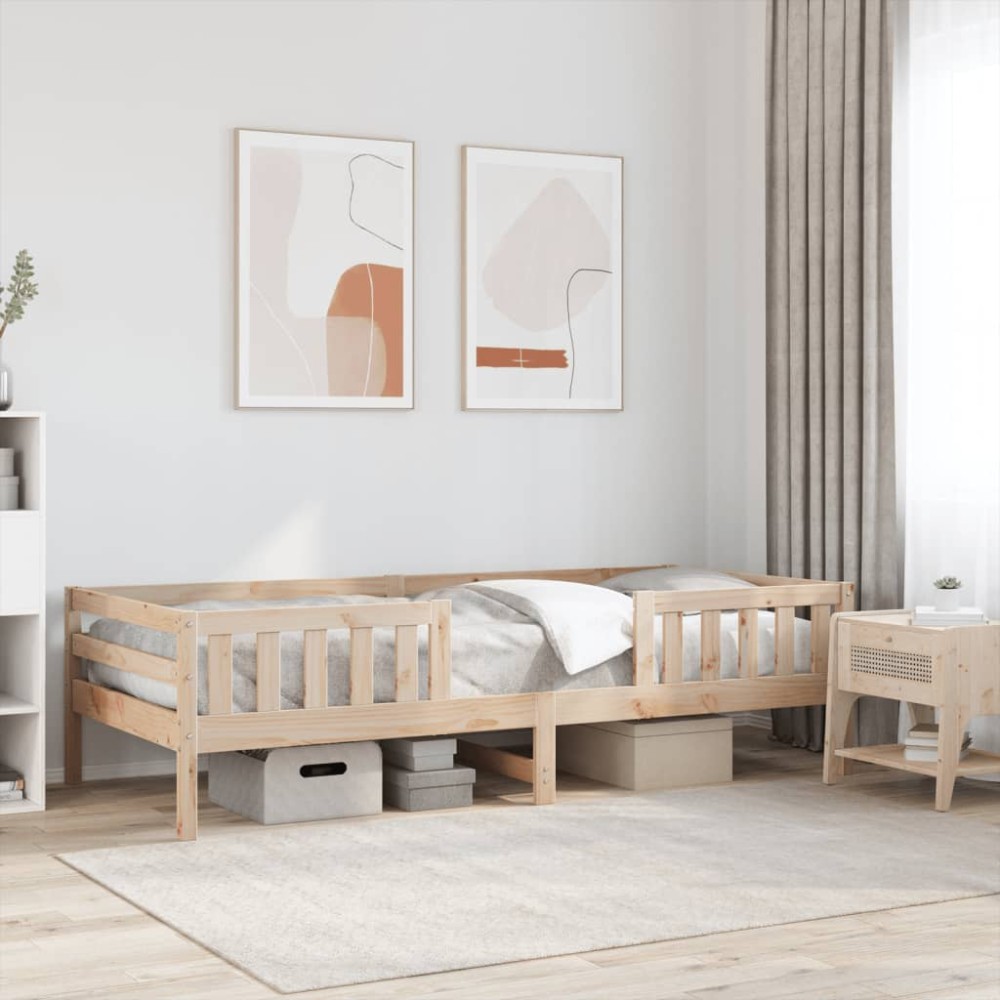 vidaXL Cadru de pat fără saltea, 75x190 cm, lemn masiv de pin