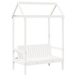 vidaXL Banchetă cu acoperiș, alb, 117,5x70x176,5 cm, lemn masiv pin vidaXL Banchetă cu acoperiș, alb, 117,5x70x176,5 cm, lemn masiv pin