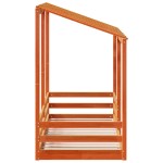 vidaXL Acoperiș pat de copii, maro ceruit, 75x190 cm, lemn masiv pin