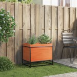 vidaXL Jardinieră grădină, maro ceruit, 60x40x50 cm, lemn masiv pin vidaXL Jardinieră grădină, maro ceruit, 60x40x50 cm, lemn masiv pin