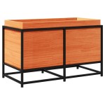 vidaXL Jardinieră de grădină, maro ceruit, 80x40x50 cm, lemn masiv pin vidaXL Jardinieră de grădină, maro ceruit, 80x40x50 cm, lemn masiv pin