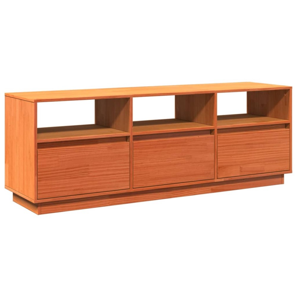 vidaXL Dulap TV, maro ceruit, 140x37x50 cm, lemn masiv de pin