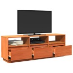 vidaXL Dulap TV, maro ceruit, 140x37x50 cm, lemn masiv de pin