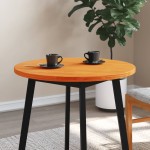 vidaXL Blat de masă rotund, maro ceruit, Ø70x2,5 cm, lemn masiv de pin