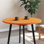 vidaXL Blat de masă rotund, maro ceruit, Ø90x2,5 cm, lemn masiv de pin