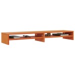 vidaXL Stand pentru monitor, maro ceruit, 100x24x13 cm, lemn masiv pin