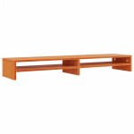 vidaXL Stand pentru monitor, maro ceruit, 100x24x13 cm, lemn masiv pin