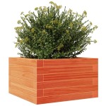 vidaXL Jardinieră de grădină, maro ceruit, 40x40x23 cm, lemn masiv pin vidaXL Jardinieră de grădină, maro ceruit, 40x40x23 cm, lemn masiv pin
