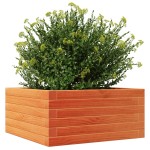 vidaXL Jardinieră de grădină, maro ceruit, 50x50x23 cm, lemn masiv pin