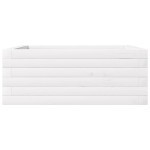 vidaXL Jardinieră de grădină, alb, 60x60x23 cm, lemn masiv de pin