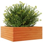 vidaXL Jardinieră grădină, maro ceruit, 60x60x23 cm, lemn masiv pin vidaXL Jardinieră grădină, maro ceruit, 60x60x23 cm, lemn masiv pin