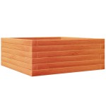 vidaXL Jardinieră grădină, maro ceruit, 60x60x23 cm, lemn masiv pin vidaXL Jardinieră grădină, maro ceruit, 60x60x23 cm, lemn masiv pin