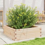 vidaXL Jardinieră de grădină, 70x70x23 cm, lemn masiv de pin vidaXL Jardinieră de grădină, 70x70x23 cm, lemn masiv de pin