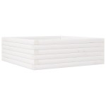vidaXL Jardinieră de grădină, alb, 70x70x23 cm, lemn masiv de pin vidaXL Jardinieră de grădină, alb, 70x70x23 cm, lemn masiv de pin