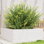 vidaXL Jardinieră de grădină, alb, 70x70x23 cm, lemn masiv de pin vidaXL Jardinieră de grădină, alb, 70x70x23 cm, lemn masiv de pin