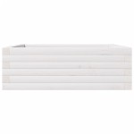 vidaXL Jardinieră de grădină, alb, 70x70x23 cm, lemn masiv de pin vidaXL Jardinieră de grădină, alb, 70x70x23 cm, lemn masiv de pin