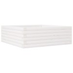 vidaXL Jardinieră de grădină, alb, 70x70x23 cm, lemn masiv de pin vidaXL Jardinieră de grădină, alb, 70x70x23 cm, lemn masiv de pin