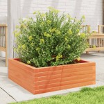 vidaXL Jardinieră de grădină, maro ceruit, 70x70x23 cm, lemn masiv pin vidaXL Jardinieră de grădină, maro ceruit, 70x70x23 cm, lemn masiv pin