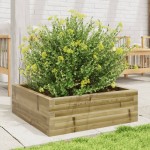 vidaXL Jardinieră de grădină, 70x70x23 cm, lemn de pin impregnat vidaXL Jardinieră de grădină, 70x70x23 cm, lemn de pin impregnat