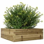 vidaXL Jardinieră de grădină, 70x70x23 cm, lemn de pin impregnat vidaXL Jardinieră de grădină, 70x70x23 cm, lemn de pin impregnat