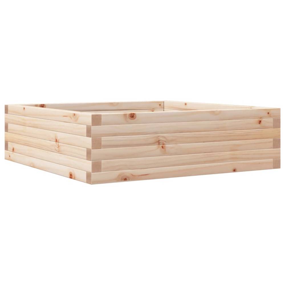 vidaXL Jardinieră de grădină, 80x80x23 cm, lemn masiv de pin