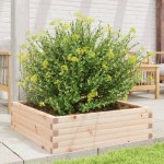 vidaXL Jardinieră de grădină, 80x80x23 cm, lemn masiv de pin vidaXL Jardinieră de grădină, 80x80x23 cm, lemn masiv de pin